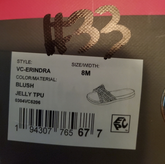 Vince Camuto Cross Band Jelly Slide Sandal -Endira Blush sz 8 NWB - Picture 6 of 6